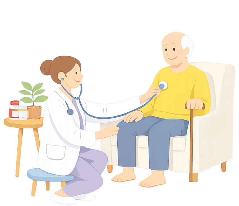 زيارة المتابعة المنزلية بعد الفحص الشامل لكبار السن